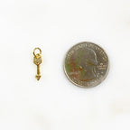 Gold Plated Arrow Charm Small Cubic Zirconia Arrow Charm