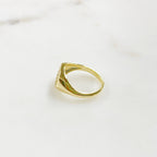 Gold Plated Adjustable Yin and Yang Gold Ring Ready to Wear CZ Pavé