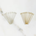 Sterling Silver or 14K Gold Filled 1 Inch Eye Pin 24 Gauge (10pc)