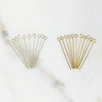 Sterling Silver or 14K Gold Filled 1 Inch Eye Pin 24 Gauge (10pc)
