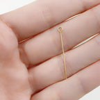 Sterling Silver or 14K Gold Filled 1 Inch Eye Pin 24 Gauge (10pc)