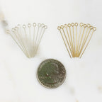 Sterling Silver or 14K Gold Filled 1 Inch Eye Pin 24 Gauge (10pc)