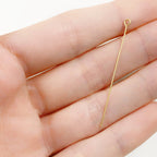 Sterling Silver or 14K Gold Filled 1.5 Inch Eye Pin 24 Gauge (10pc)