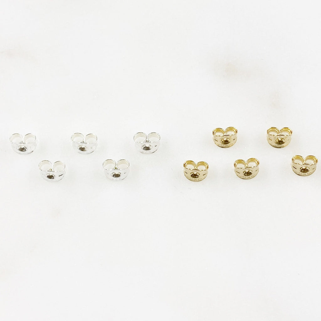 Sterling Silver or 14K Gold Filled Butterfly Earring Backing (10pc)