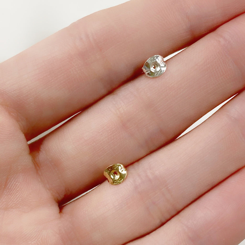 Sterling Silver or 14K Gold Filled Butterfly Earring Backing (10pc)