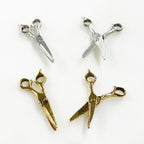 31mmx13mm Pewter Scissor Charm Antique Gold or Antique Silver Open (2pc)