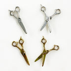 31mmx13mm Pewter Scissor Charm Antique Gold or Antique Silver Open (2pc)