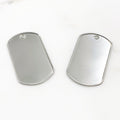 Stainless Steel Stainless Steel Dog Tag Raised Border Dog Tag Pendant (2pc)