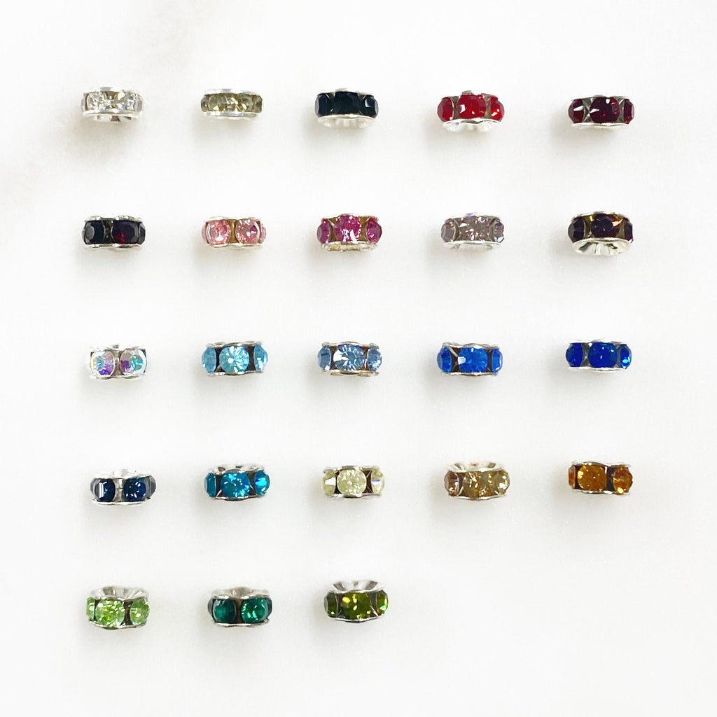 Base Metal Swarovski Crystal Rondelles 6mm Spacer Beads Authentic (10pc)