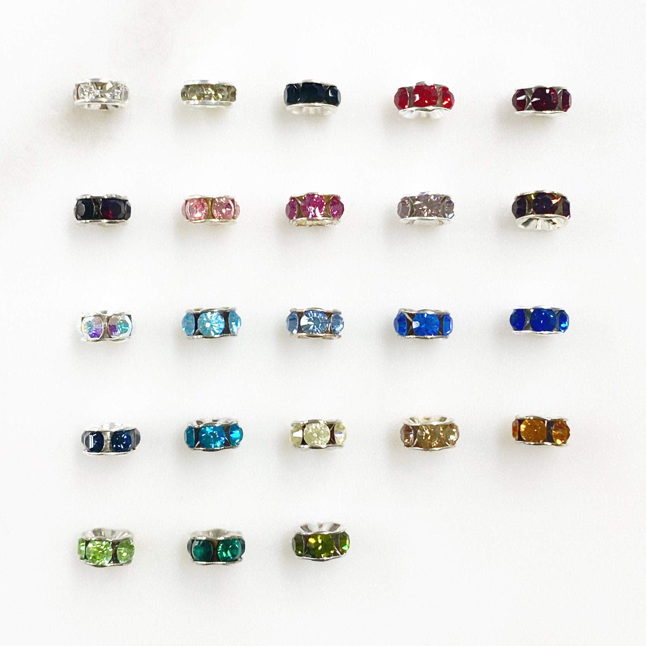 Base Metal Swarovski Crystal Rondelles 6mm Spacer Beads Authentic (10pc)