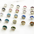 Base Metal Swarovski Crystal Rondelles 6mm Spacer Beads Authentic (10pc)