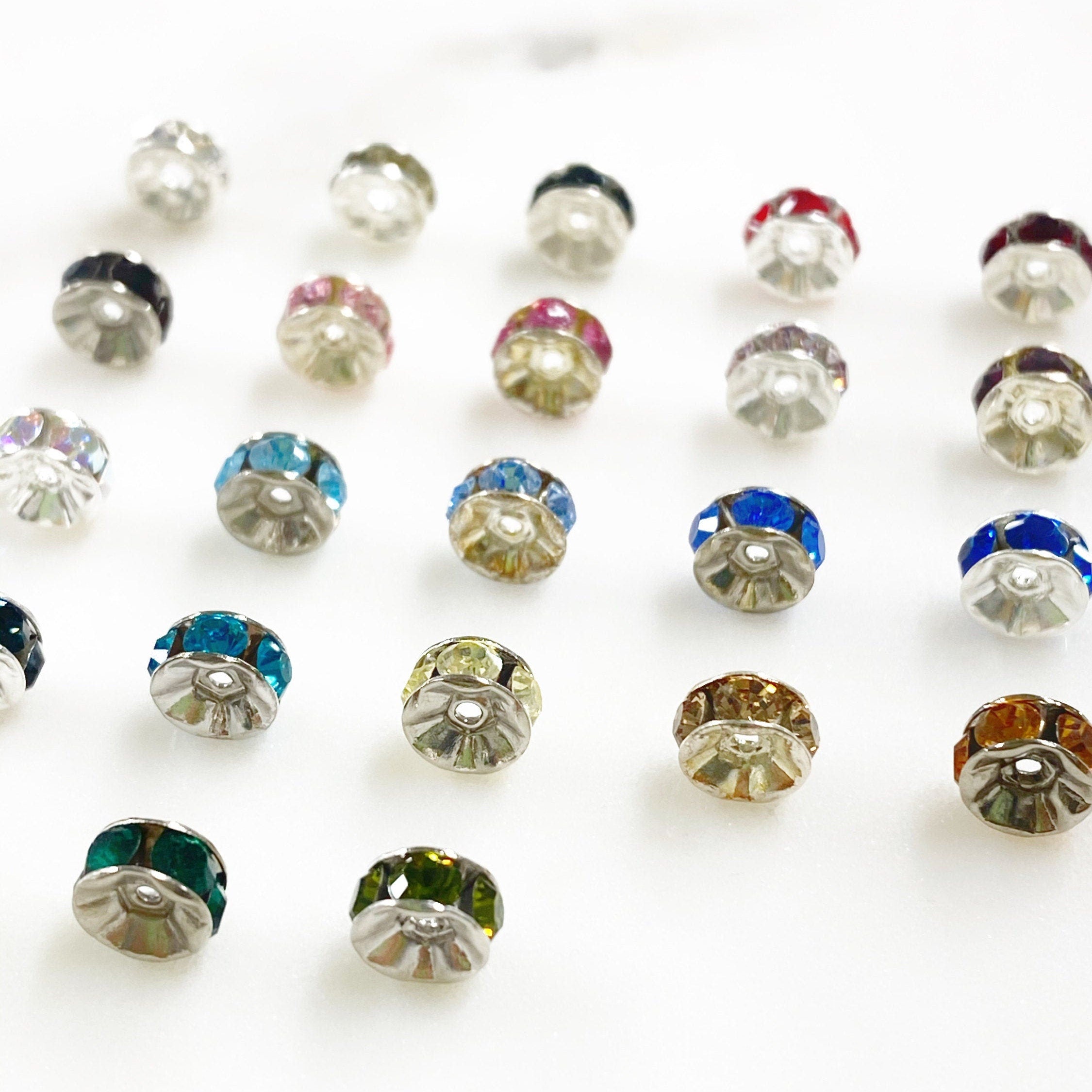 Base Metal Swarovski Crystal Rondelles 6mm Spacer Beads Authentic (10pc)
