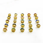 Gold Plated Swarovski Crystal Rondelles 6mm Spacer Bead Crystal (10pc)