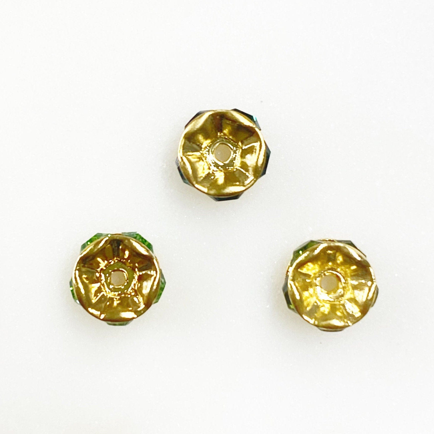 Gold Plated Swarovski Crystal Rondelles 6mm Spacer Bead Crystal (10pc)