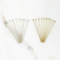 Sterling Silver or 14K Gold Filled 1.5 Inch Eye Pin 24 Gauge (10pc)