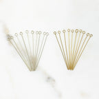 Sterling Silver or 14K Gold Filled 1.5 Inch Eye Pin 24 Gauge (10pc)