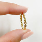 Gold Filled or Vermeil Thin 14Kt Braided Ring Ready to Wear 2.4mm Size 7 Ring