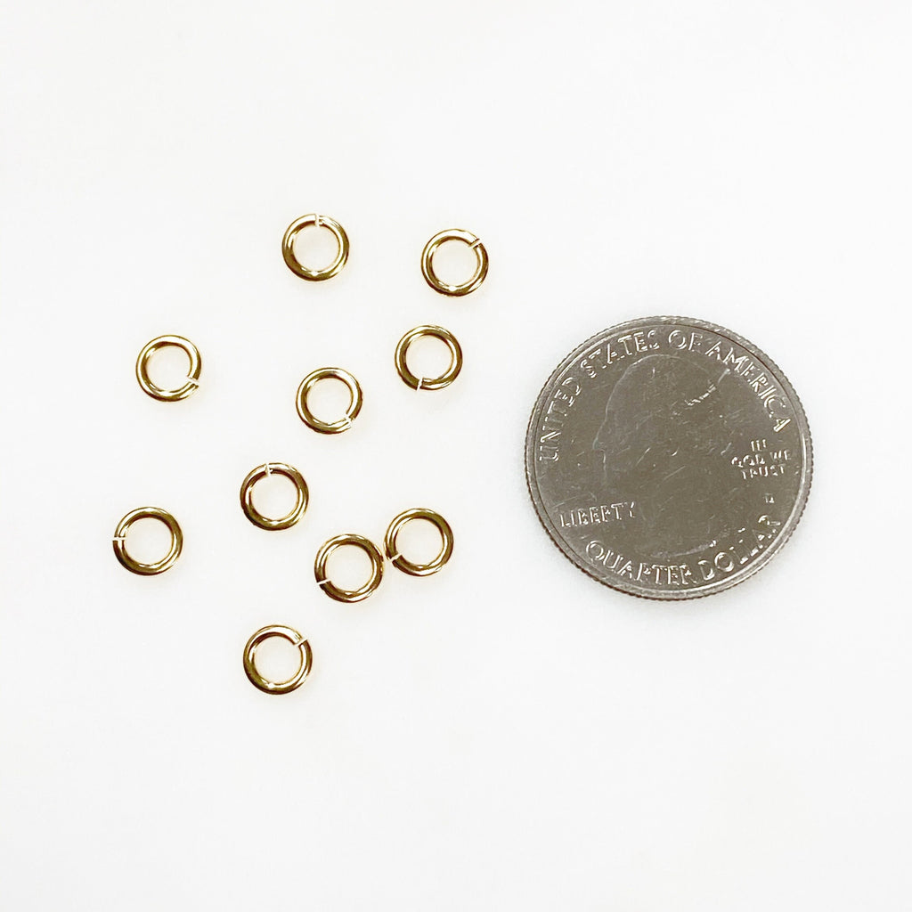 14K Gold Filled Extra Heavy Weight 6mm 16 Gauge Open Jump Ring Charm (10pc)