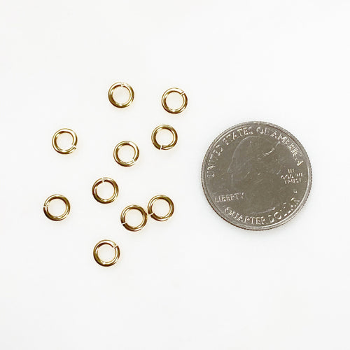 14K Gold Filled Extra Heavy Weight 6mm 16 Gauge Open Jump Ring Charm (10pc)