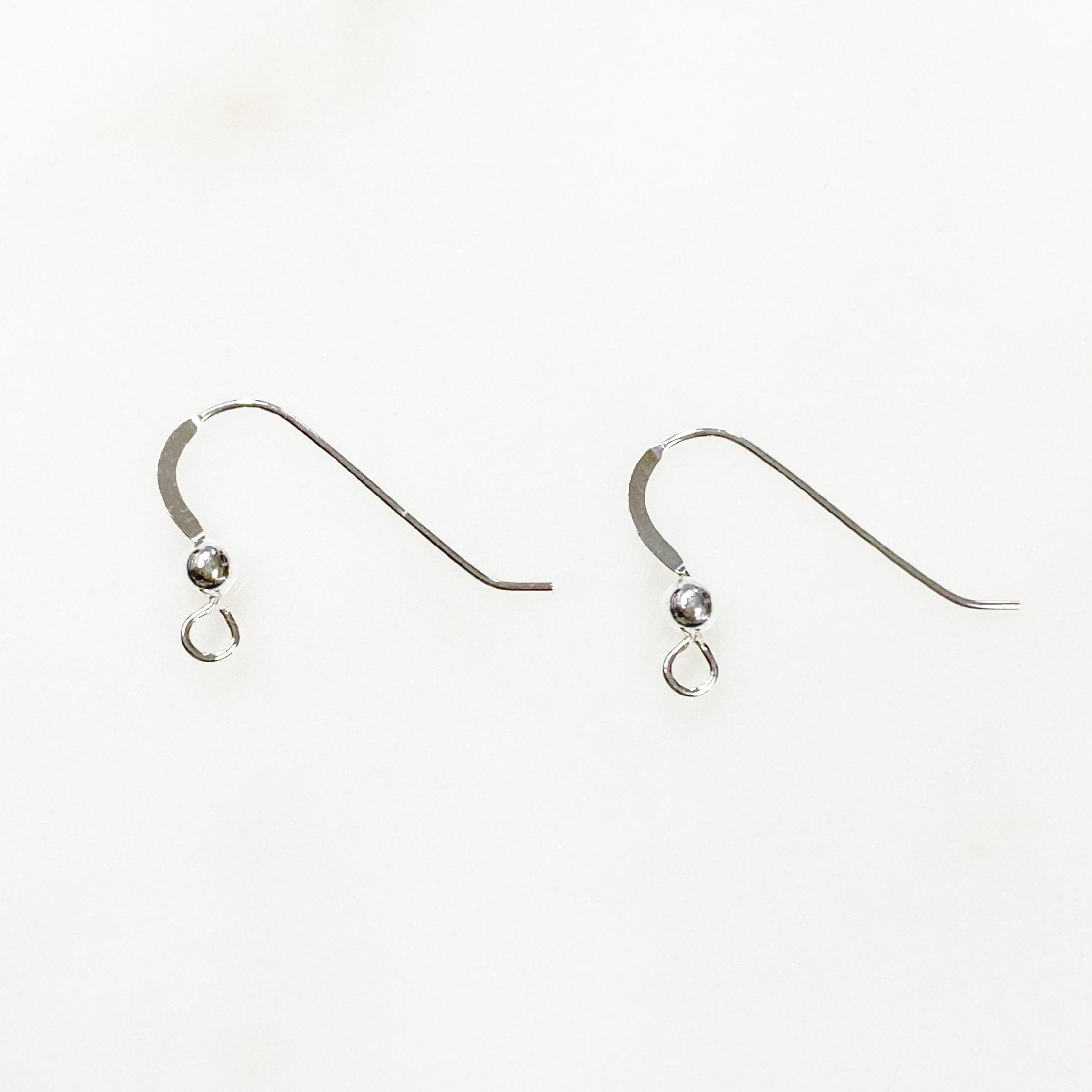 22mmx14mm Sterling Silver Earring Wire with Ball Ear Wires Earring Hook (2pc)