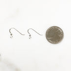 22mmx14mm Sterling Silver Earring Wire with Ball Ear Wires Earring Hook (2pc)