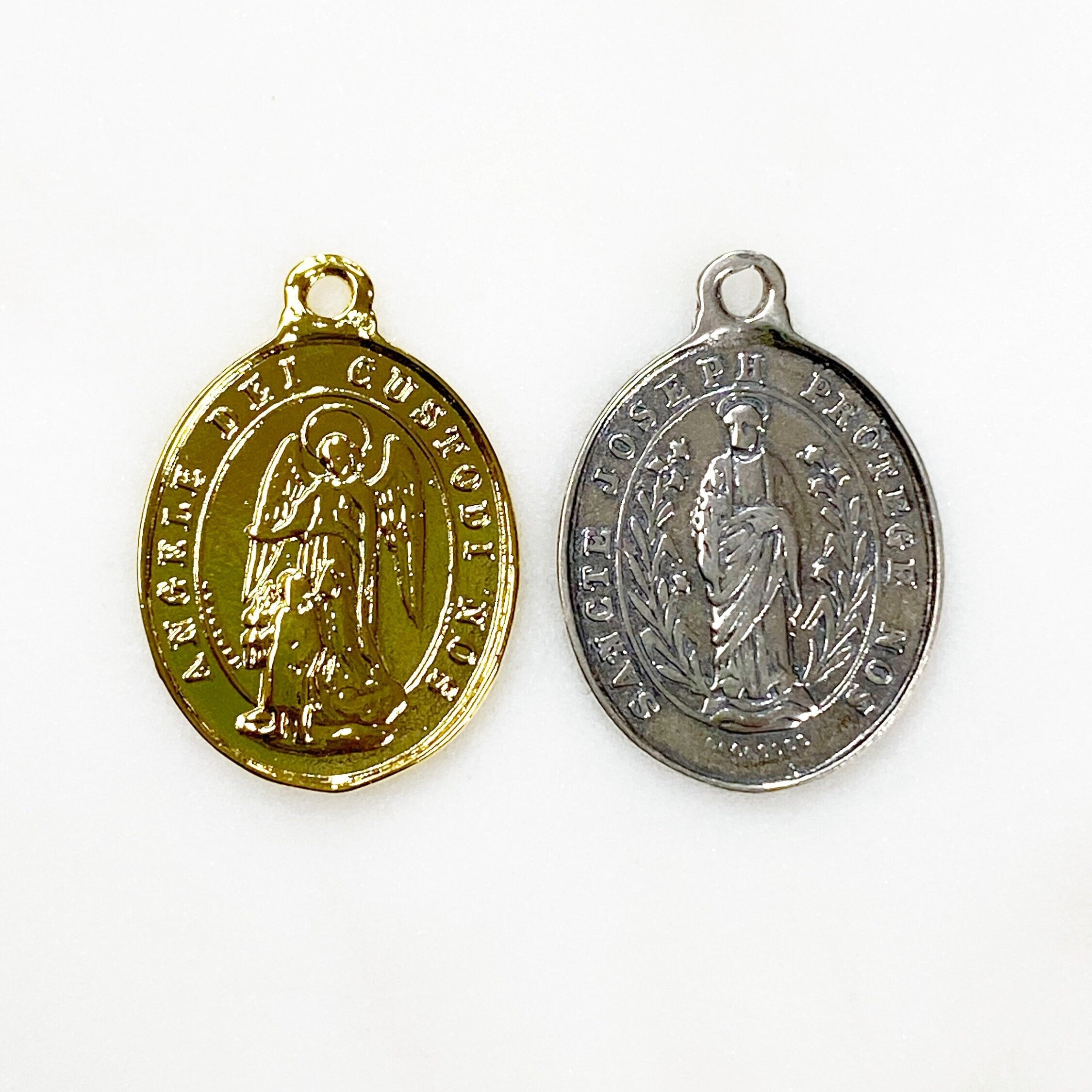 Sterling Silver or Vermeil or Catholic Saint Joseph Guardian Angel Rosary
