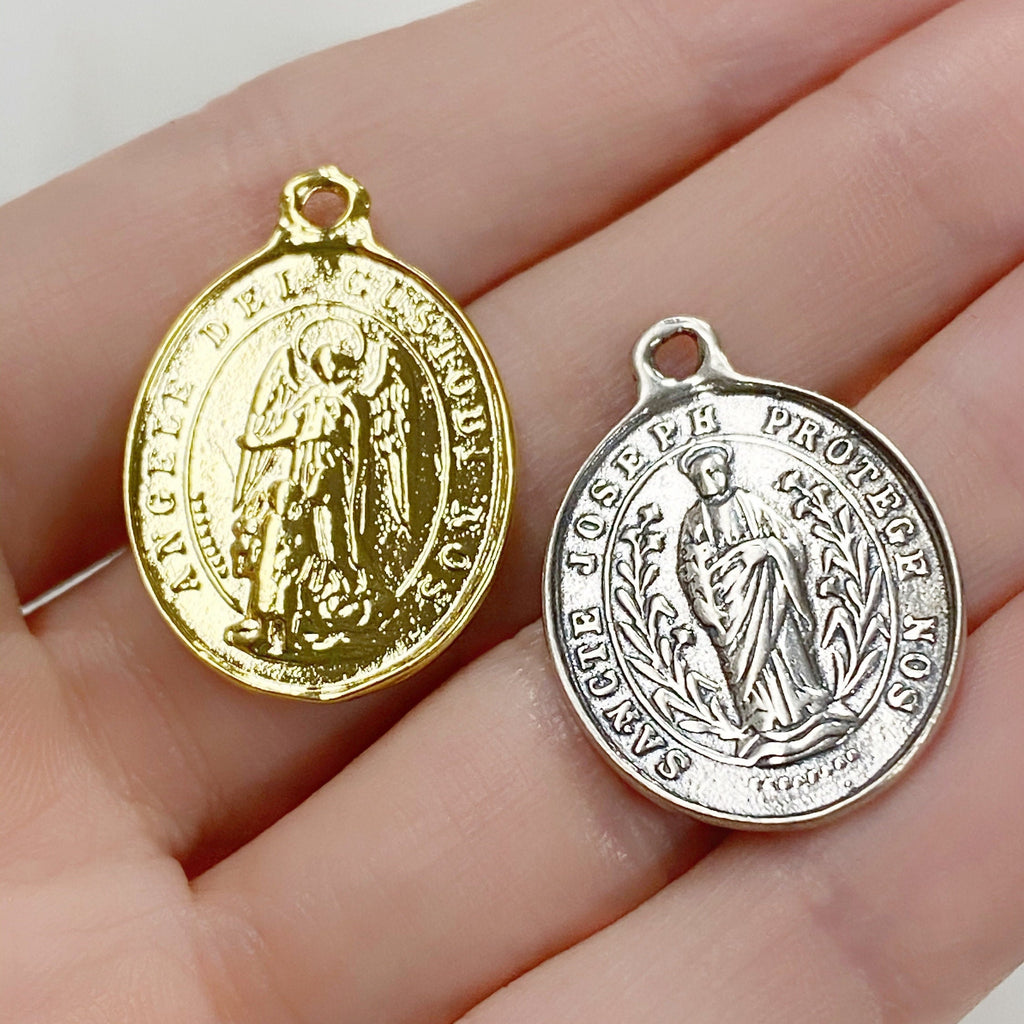 Sterling Silver or Vermeil or Catholic Saint Joseph Guardian Angel Rosary