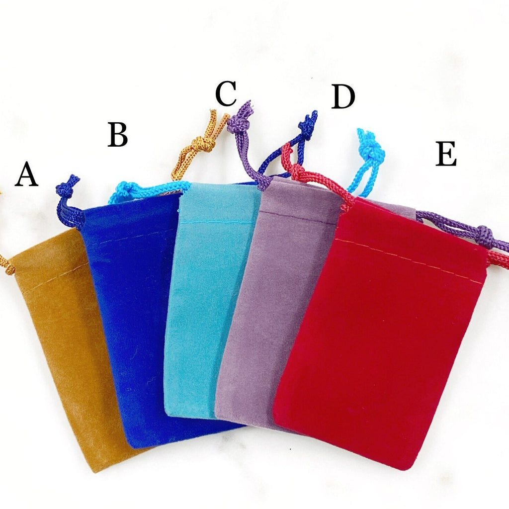 Small 2" x 3" Velveteen Drawstring Bag Pouch Wedding (5pc)