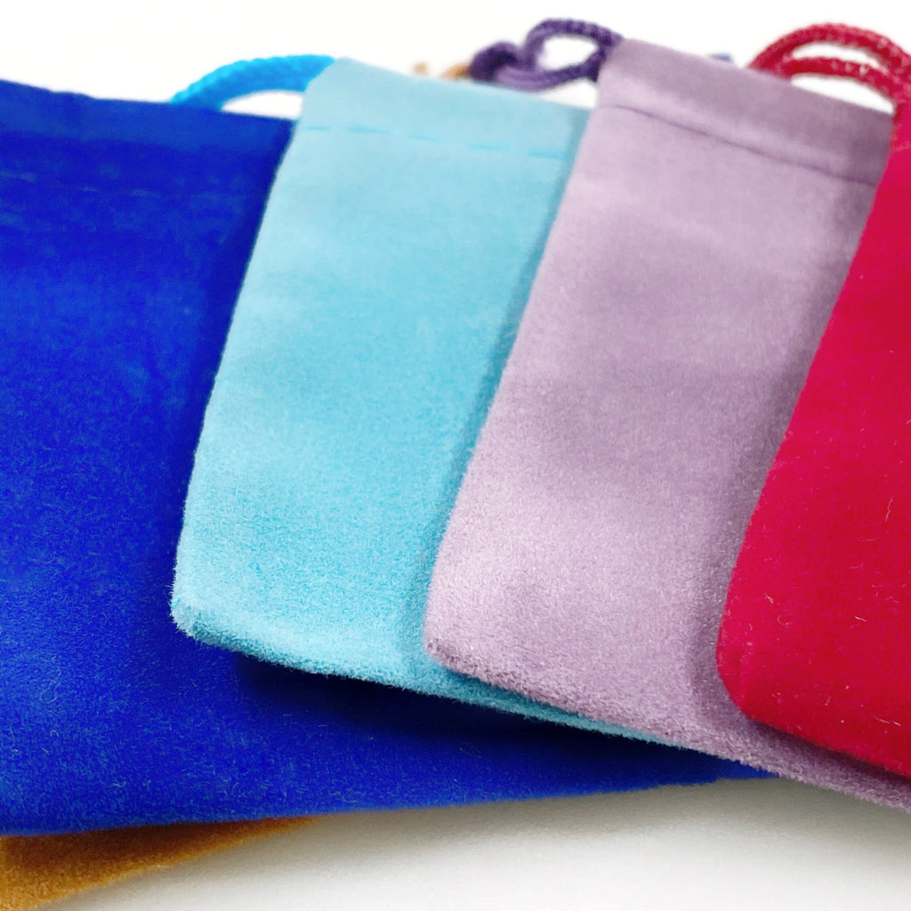 Small 2" x 3" Velveteen Drawstring Bag Pouch Wedding (5pc)