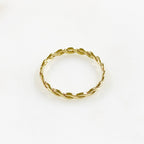 Gold Filled or Vermeil Thin 14Kt Braided Ring Ready to Wear 2.4mm Size 7 Ring