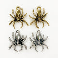 16mmx18mm Pewter Spider Charm Detailed Spider Antique Gold or Antique (2pc)