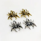 16mmx18mm Pewter Spider Charm Detailed Spider Antique Gold or Antique (2pc)