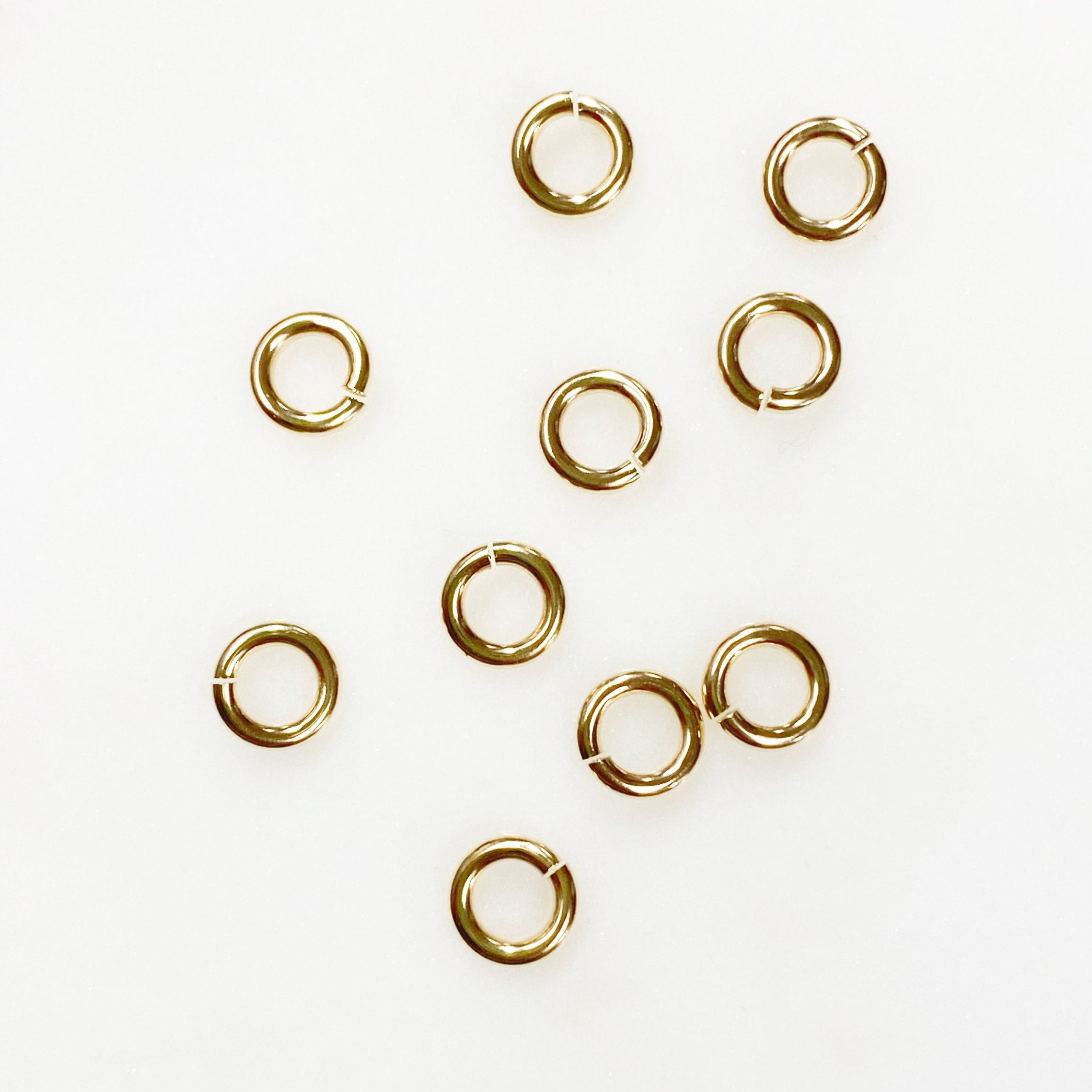 14K Gold Filled Extra Heavy Weight 6mm 16 Gauge Open Jump Ring Charm (10pc)