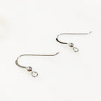 22mmx14mm Sterling Silver Earring Wire with Ball Ear Wires Earring Hook (2pc)