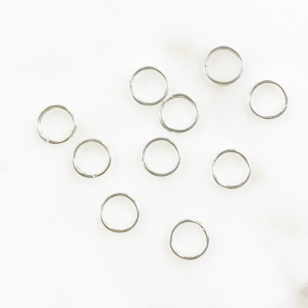 Sterling Silver 8mm Split Rings Double Ring and Tools (10pc)