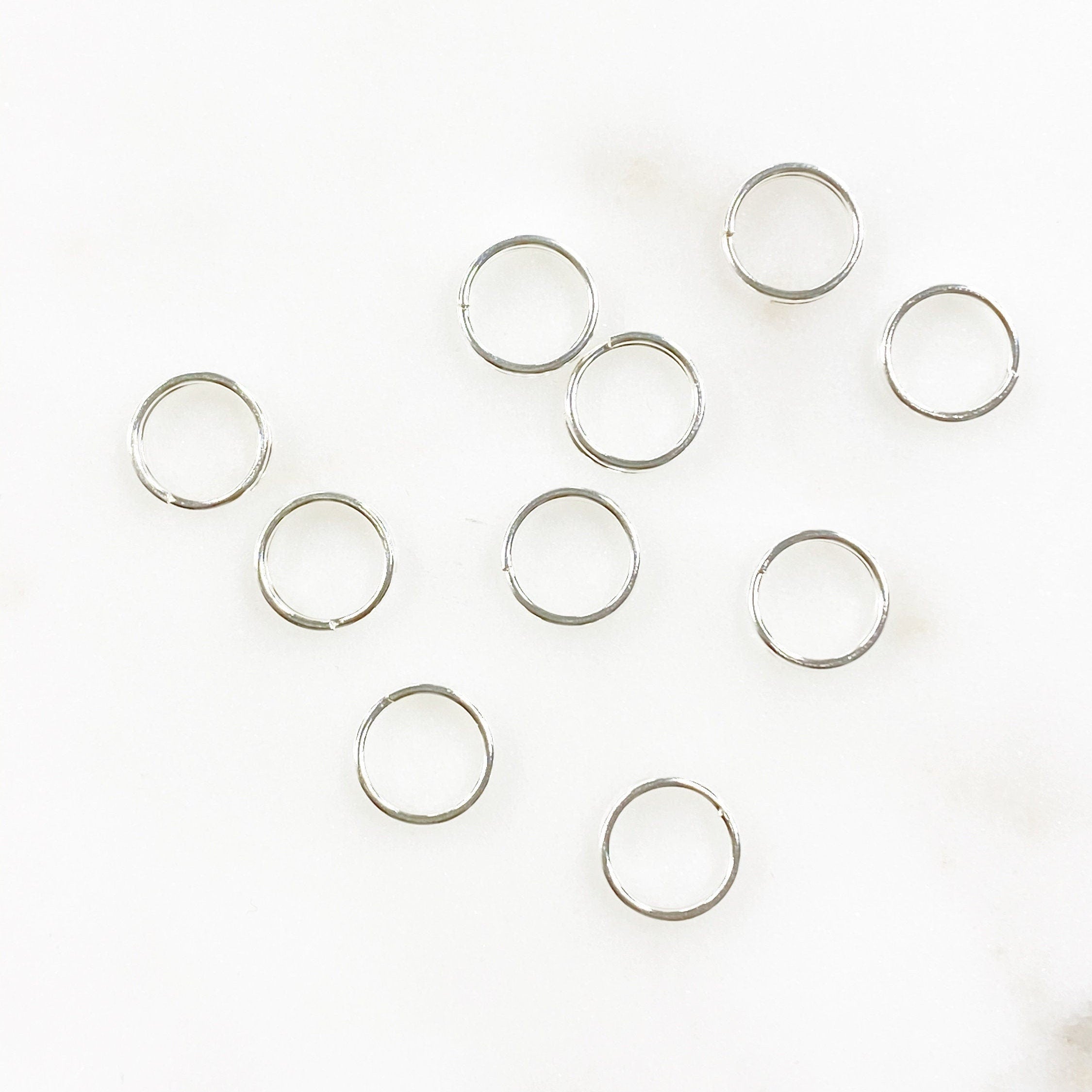 Sterling Silver 8mm Split Rings Double Ring and Tools (10pc)