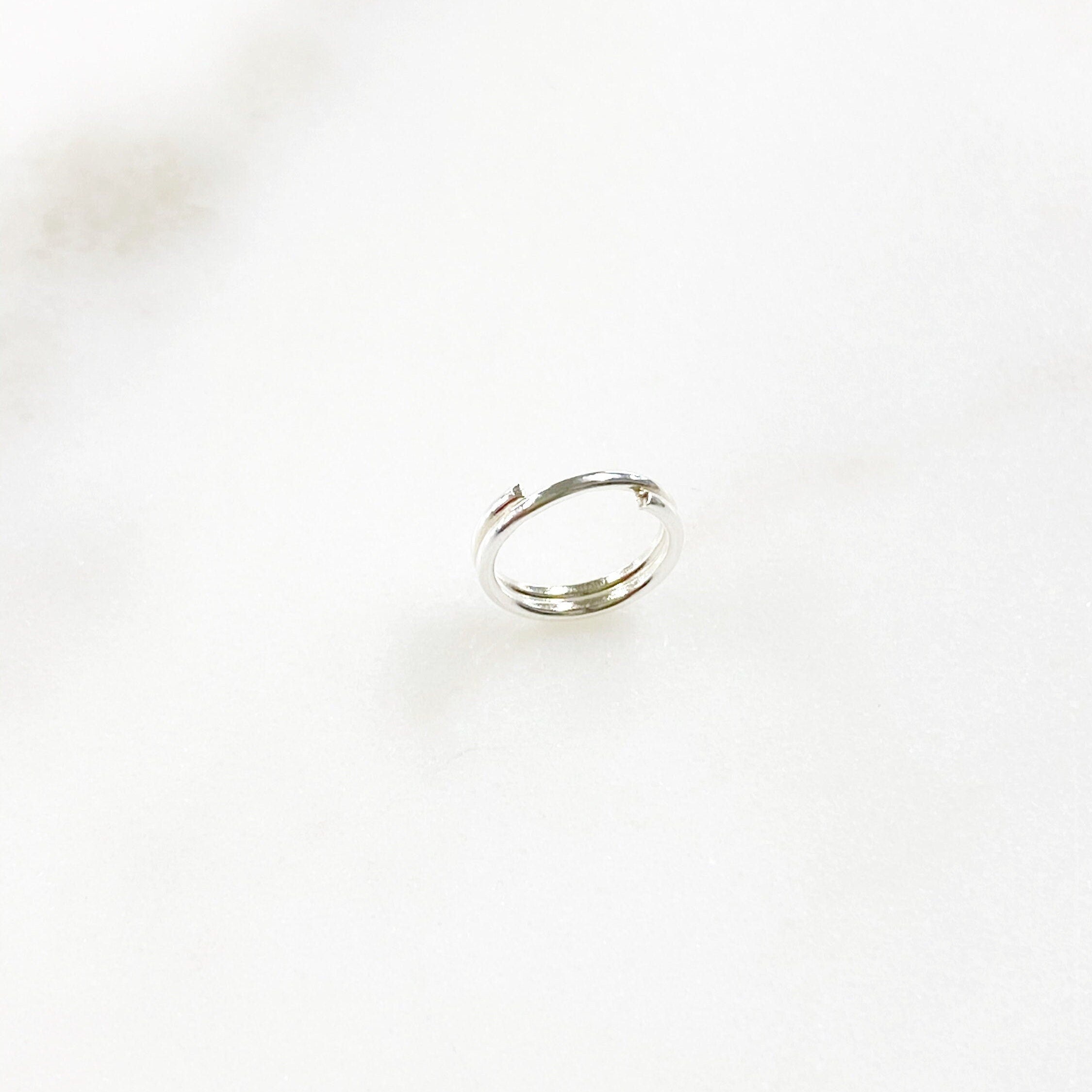 Sterling Silver 8mm Split Rings Double Ring and Tools (10pc)