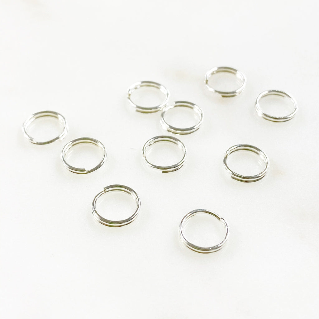 Sterling Silver 8mm Split Rings Double Ring and Tools (10pc)