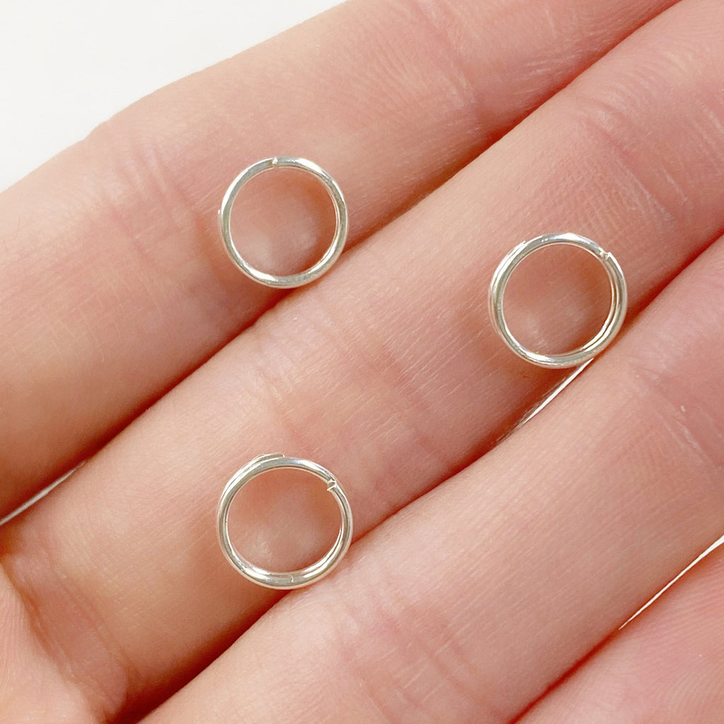Sterling Silver 8mm Split Rings Double Ring and Tools (10pc)