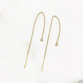 Sterling Silver or Gold Filled Long 3.5 Inch Chain Threader Dangle (2pc)