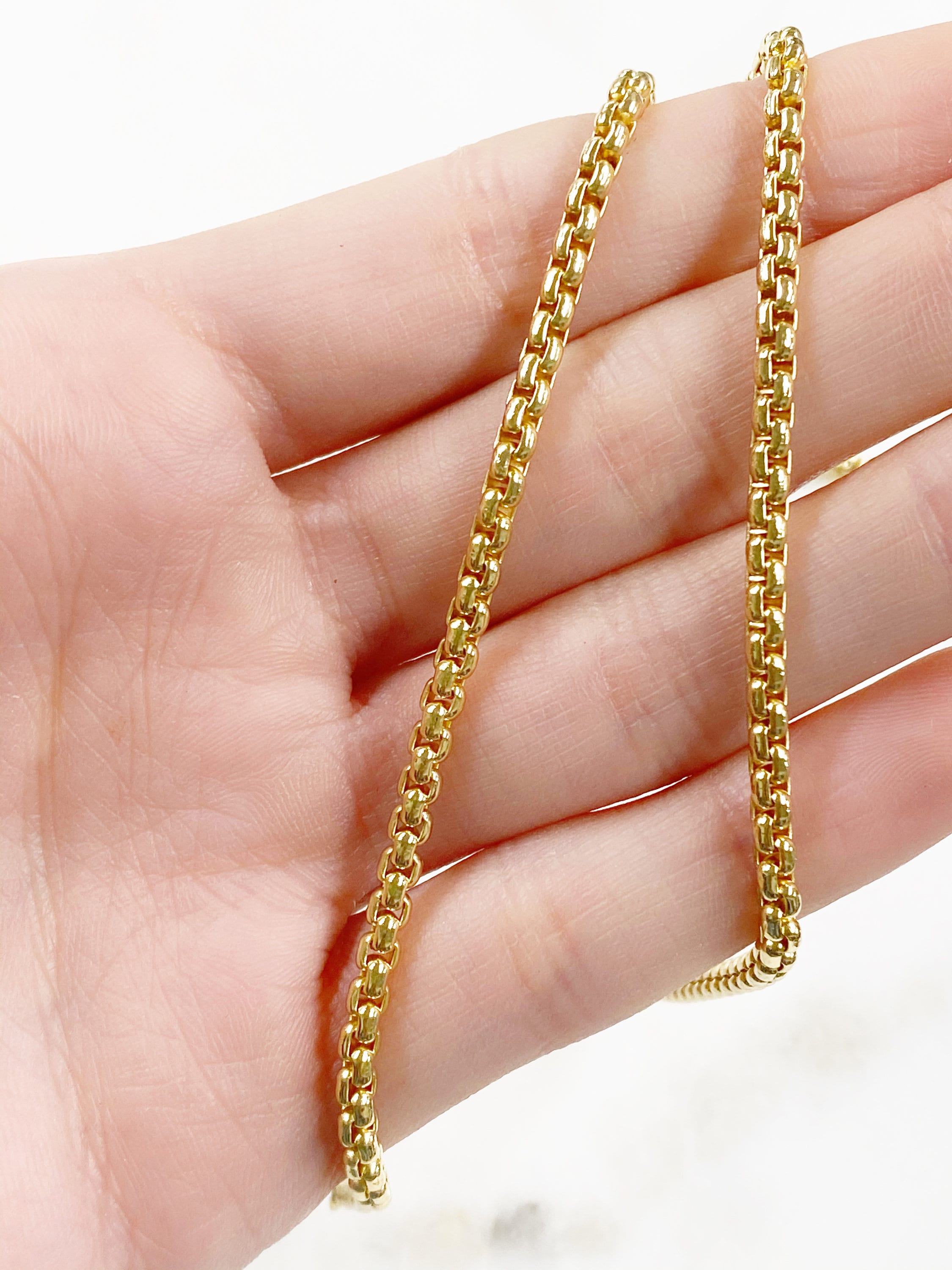 Brass Thick Venetian Box Chain Chains – Sold by the Foot