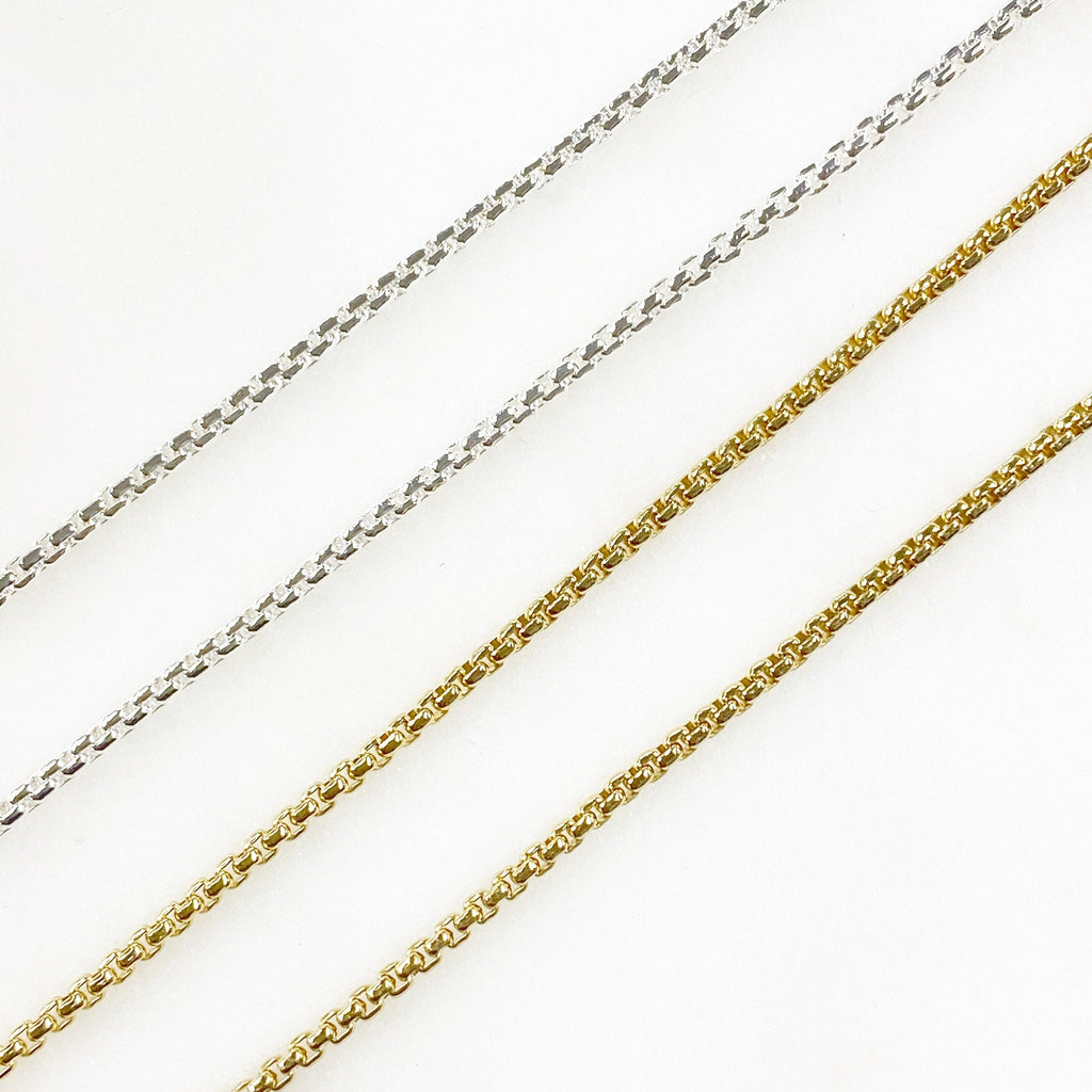 Brass Thinner Venetian Box Chain Chains – Sold by the Foot