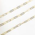 Gold Filled or Brass Dainty Elongated Flat Drawn Rectangle – Sold by the Foot