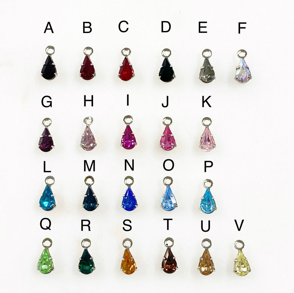 Base Metal Swarovski Crystal 8mm Tear Drop Rhinestone Crystal (10pc)