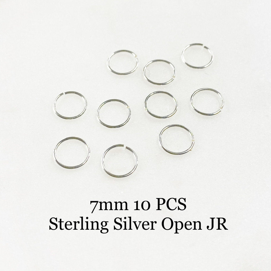 Sterling Silver 7mm 24 Gauge Open Jump Rings Charm Links Findings (10pc)