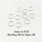 Sterling Silver 7mm 24 Gauge Open Jump Rings Charm Links Findings (10pc)