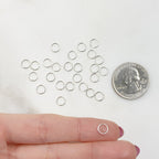Sterling Silver 6mm 24 Gauge Open Jump Rings Charm Links Findings (25pc)