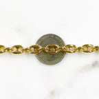 Gold Plated or Brass Mariner Link Chain Thick Chain – Sold by the Foot