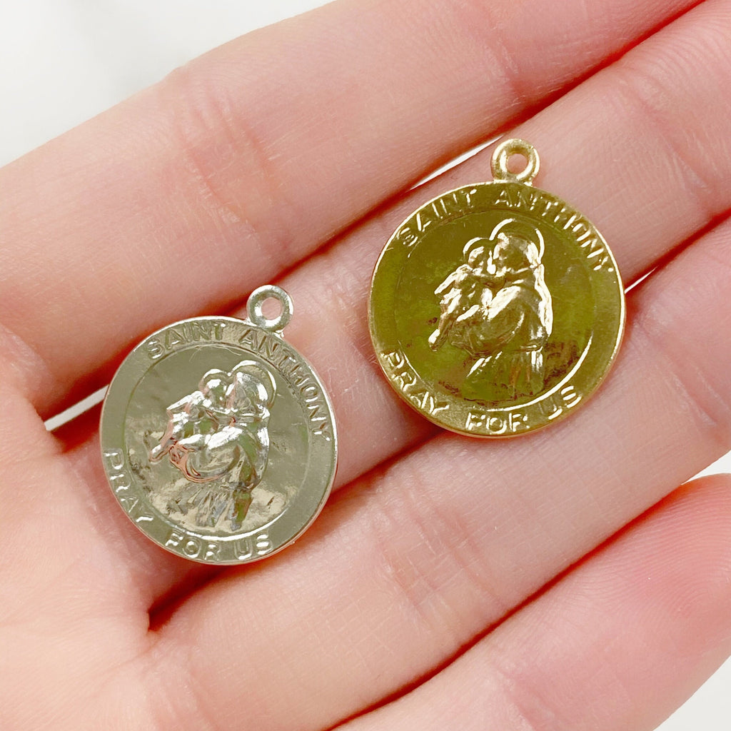 Sterling Silver or 14K Gold Filled Saint Anthony Charm Choose Your Material