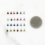 Base Metal Swarovski Crystal Round Rhinestone Crystal 5mm Charm (15pc)
